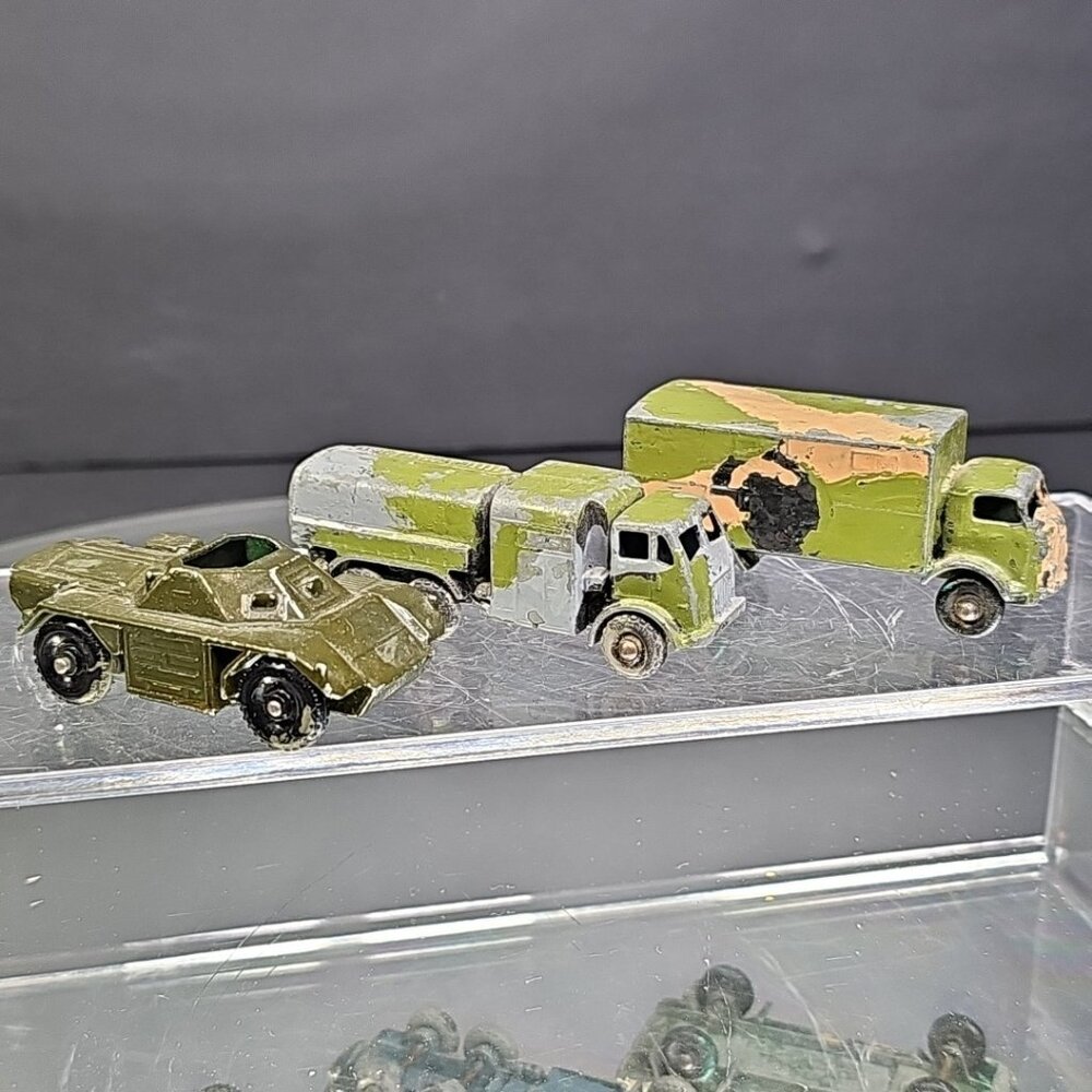 Vintage Matchbox Lesney No 73 RAF No73 Ambulance No 63 Scout Car No 61 England
